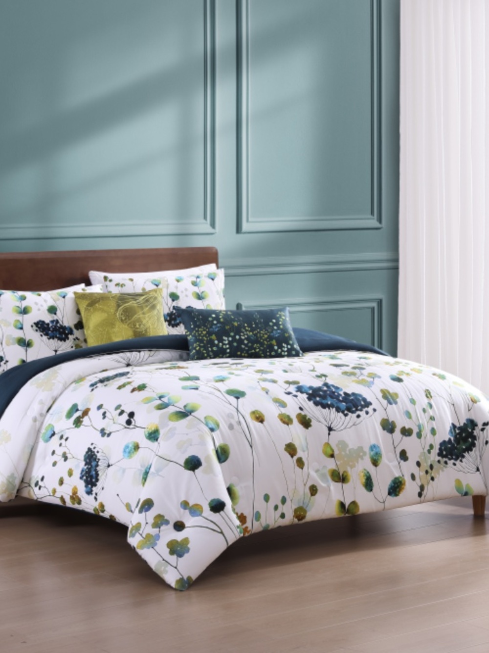 Bebejan Abstract Vines Reversible King Comforter Set - Picture 2 of 5